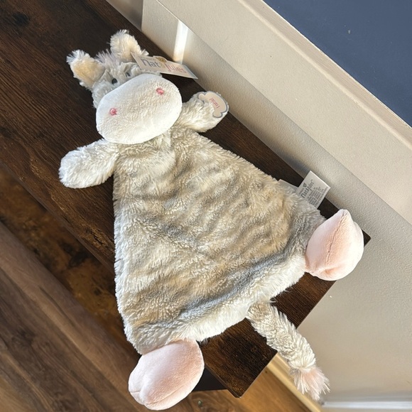 Nat and Jules Cozies Zebra Pink Grey Flat Plush Stuffed Animal Security Lovey - Picture 1 of 6